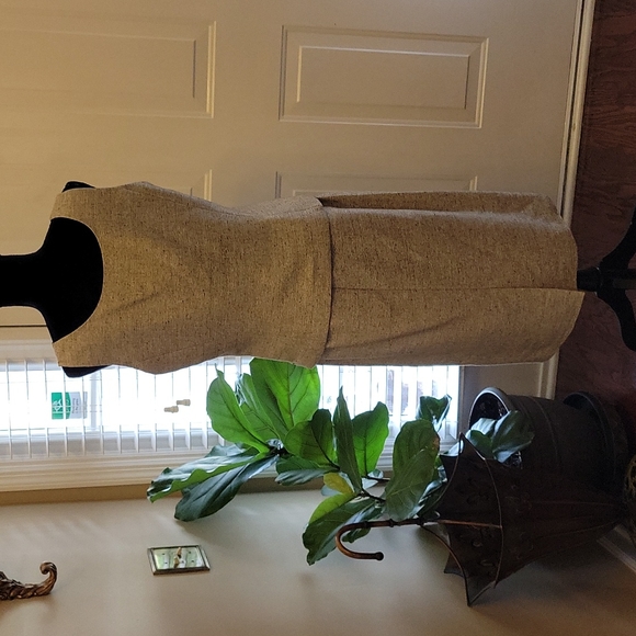 LE SUIT brown white textured 2 piece dress pencil skirt/top fully lined … - Picture 5 of 7